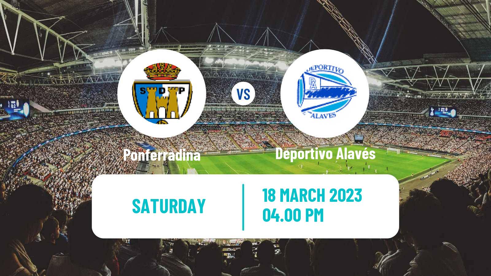 Soccer Spanish LaLiga2 Ponferradina - Deportivo Alavés