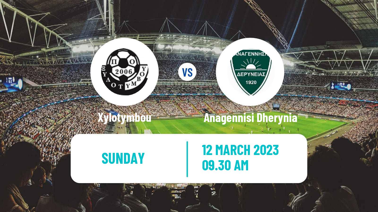 Soccer Cypriot Division 2 Xylotymbou - Anagennisi Dherynia