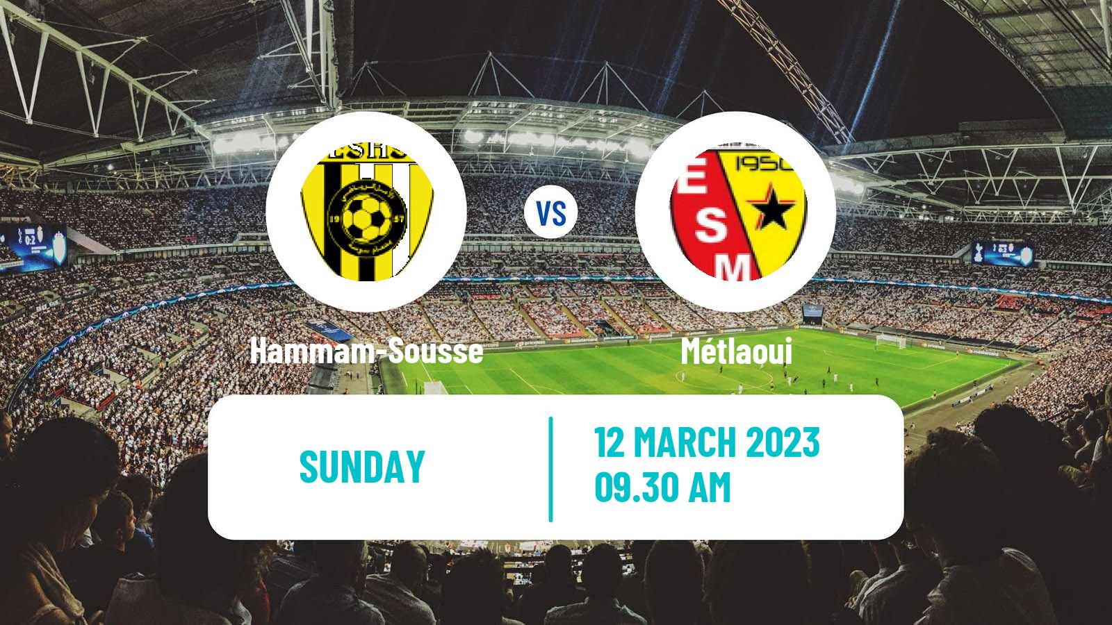 Soccer Tunisian Ligue Professionnelle 1 Hammam-Sousse - Métlaoui