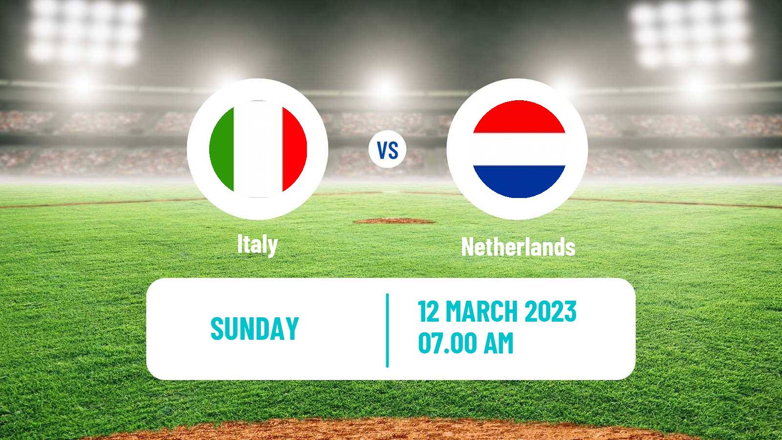 Baseball World Baseball Classic Italy - Netherlands