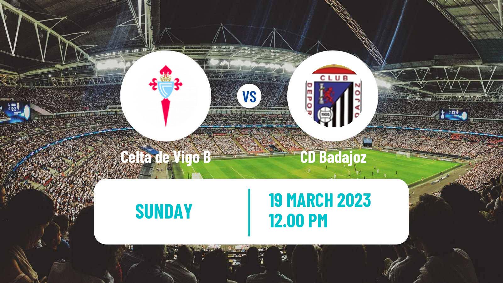 Soccer Spanish Primera RFEF Group 1 Celta de Vigo B - Badajoz
