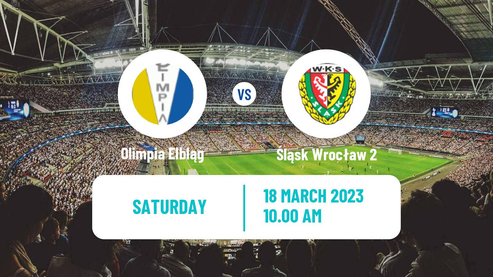 Soccer Polish Division 2 Olimpia Elbląg - Śląsk Wrocław 2
