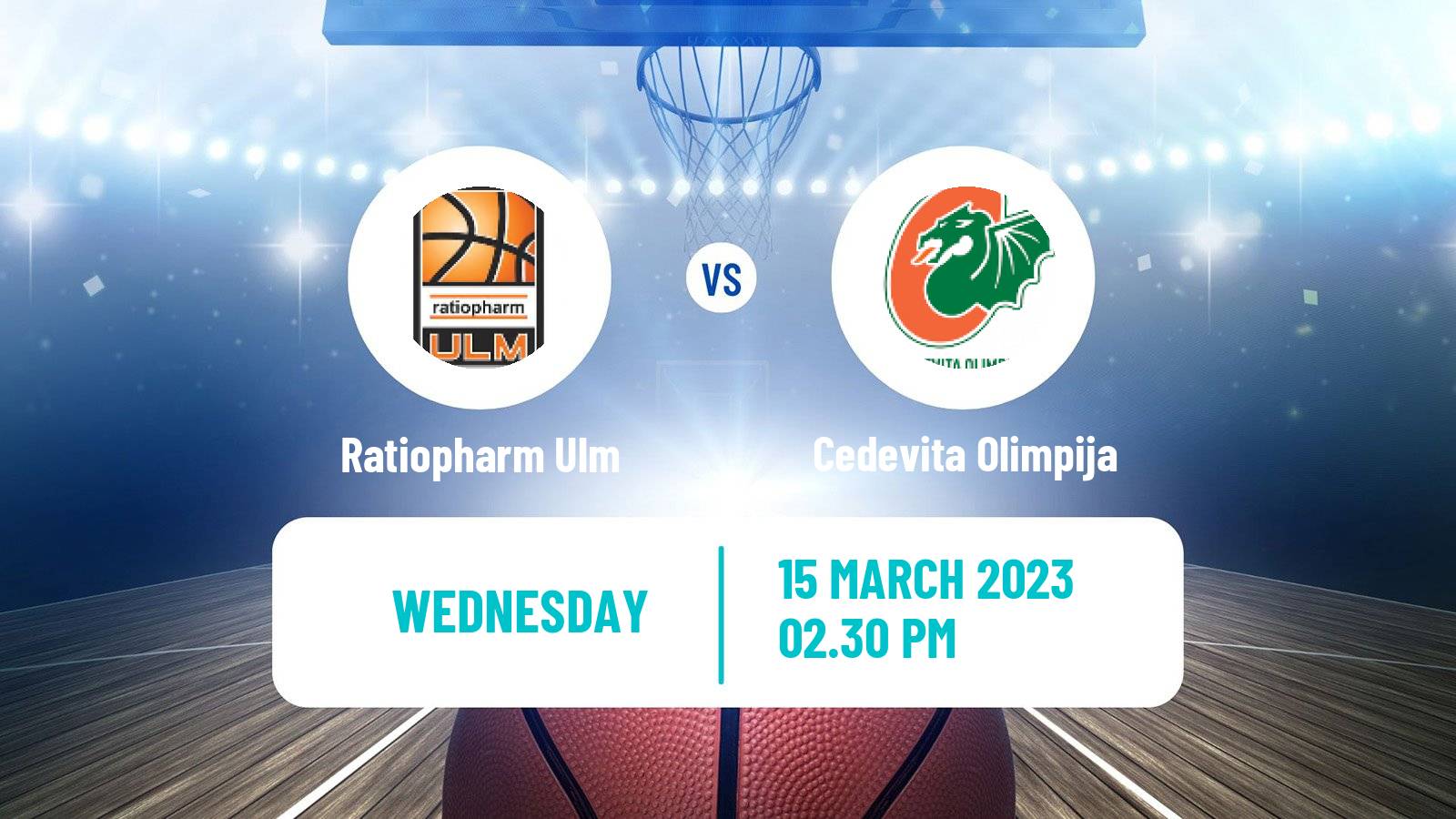 Basketball Eurocup Ratiopharm Ulm - Cedevita Olimpija