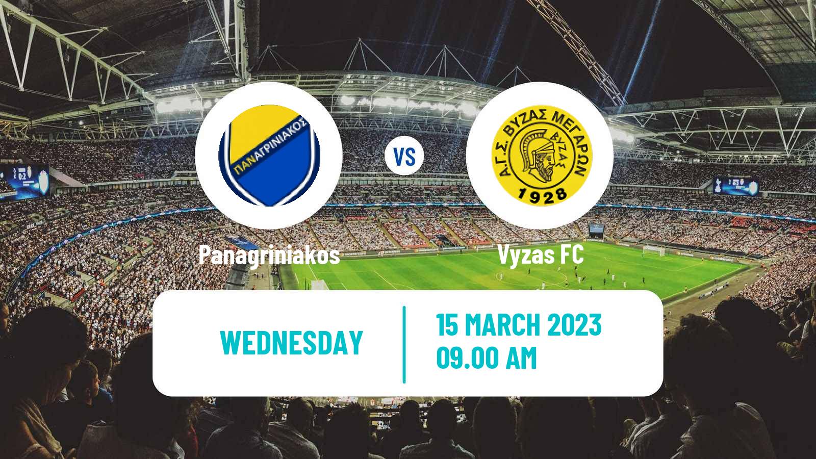 Soccer Greek Gamma Ethniki - Group 3 Panagriniakos - Vyzas