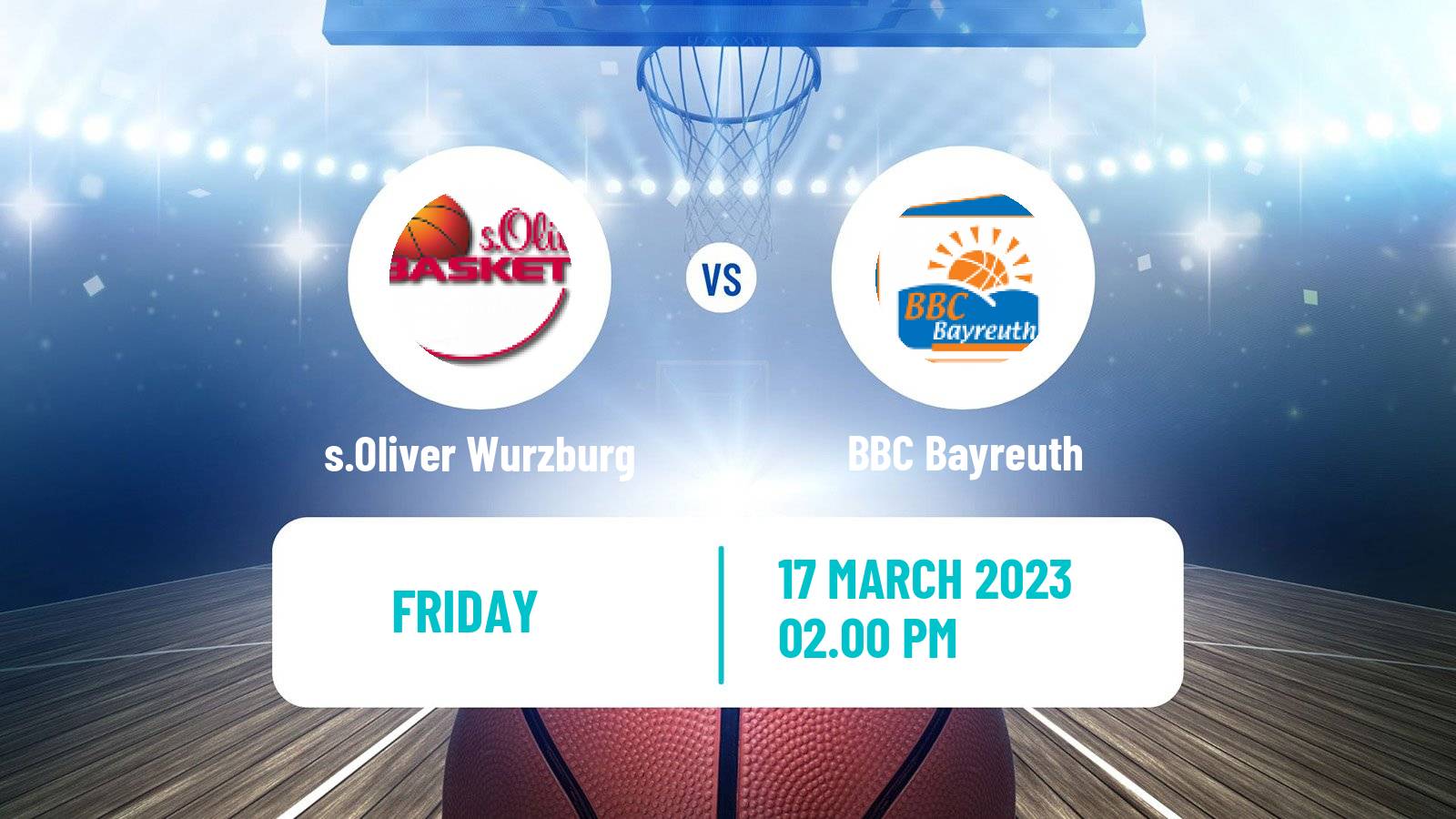 Basketball German BBL s.Oliver Wurzburg - BBC Bayreuth