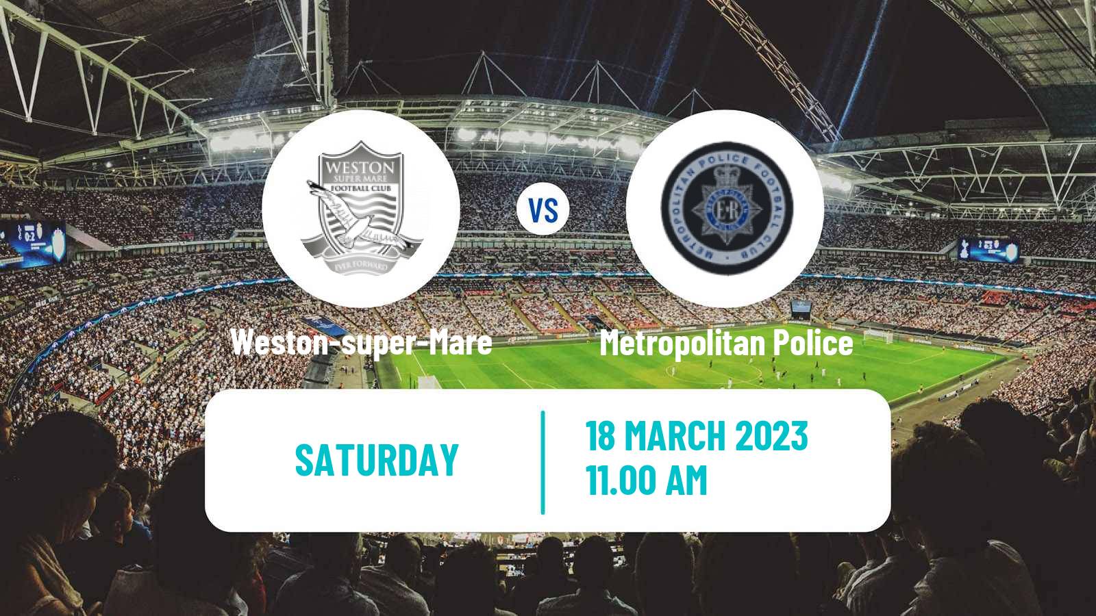Soccer English Southern League South Division Weston-super-Mare - Metropolitan Police