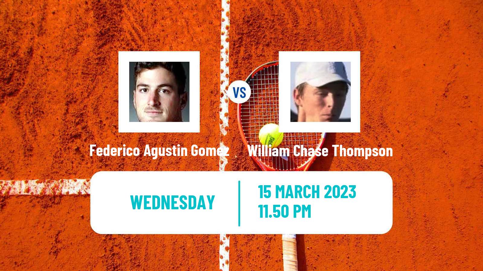 Tennis ITF Tournaments Federico Agustin Gomez - William Chase Thompson