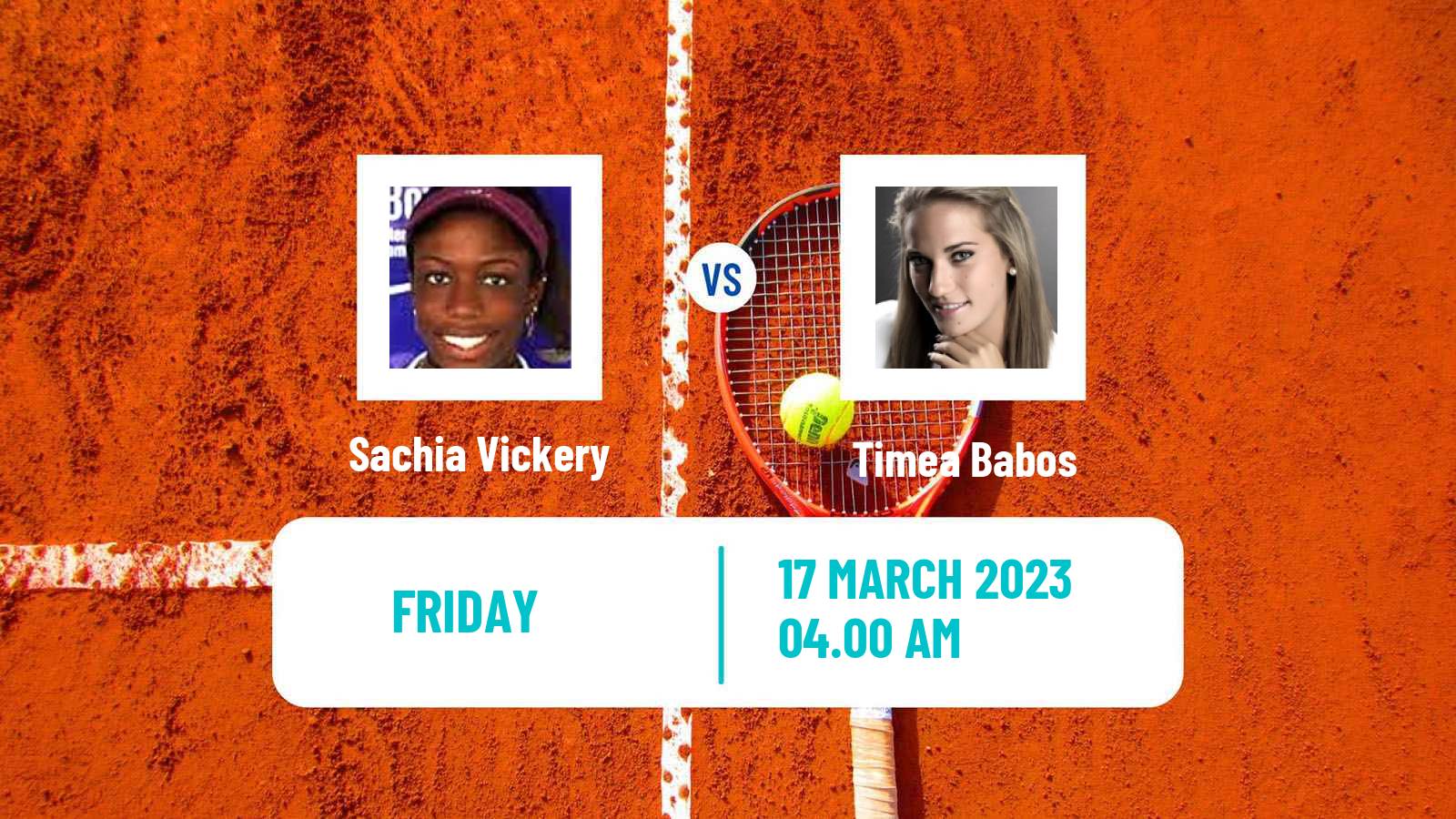 Tennis ITF Tournaments Sachia Vickery - Timea Babos