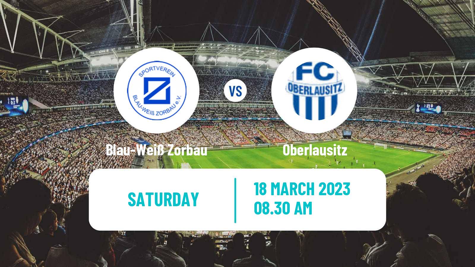 Soccer German Oberliga NOFV- Süd Blau-Weiß Zorbau - Oberlausitz