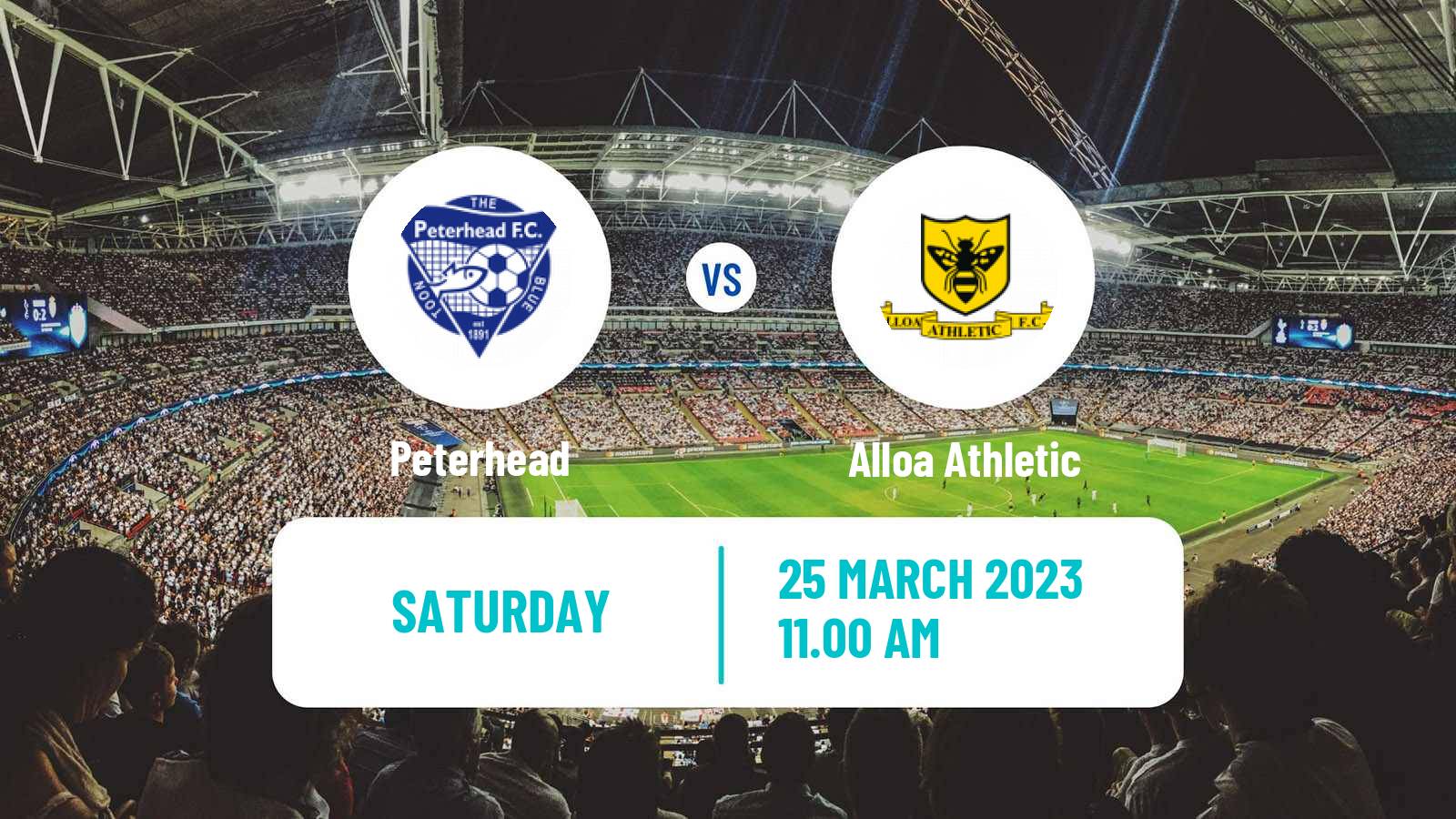 Football Scottish League One Peterhead - Alloa Athletic