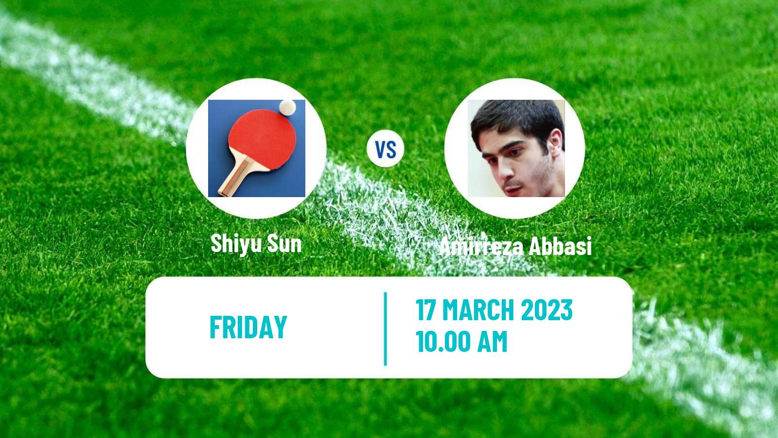 Table tennis Table Tennis Shiyu Sun - Amirreza Abbasi