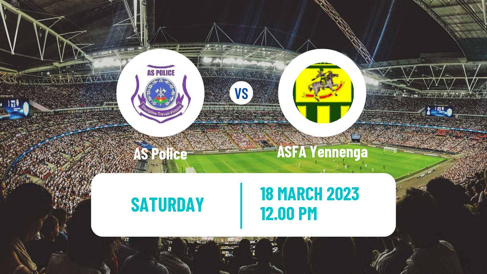 Soccer Burkina Faso Premier League AS Police - ASFA Yennenga