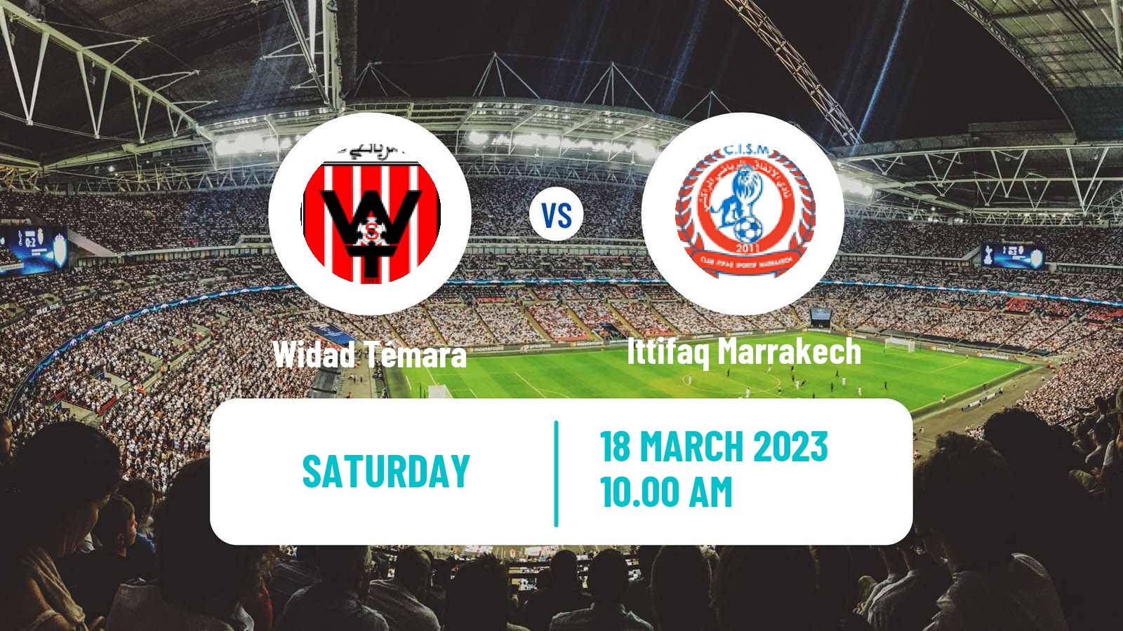Soccer Moroccan Botola 2 Widad Témara - Ittifaq Marrakech