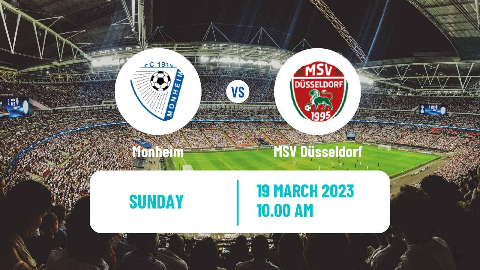 Soccer German Oberliga Niederrhein Monheim - MSV Düsseldorf