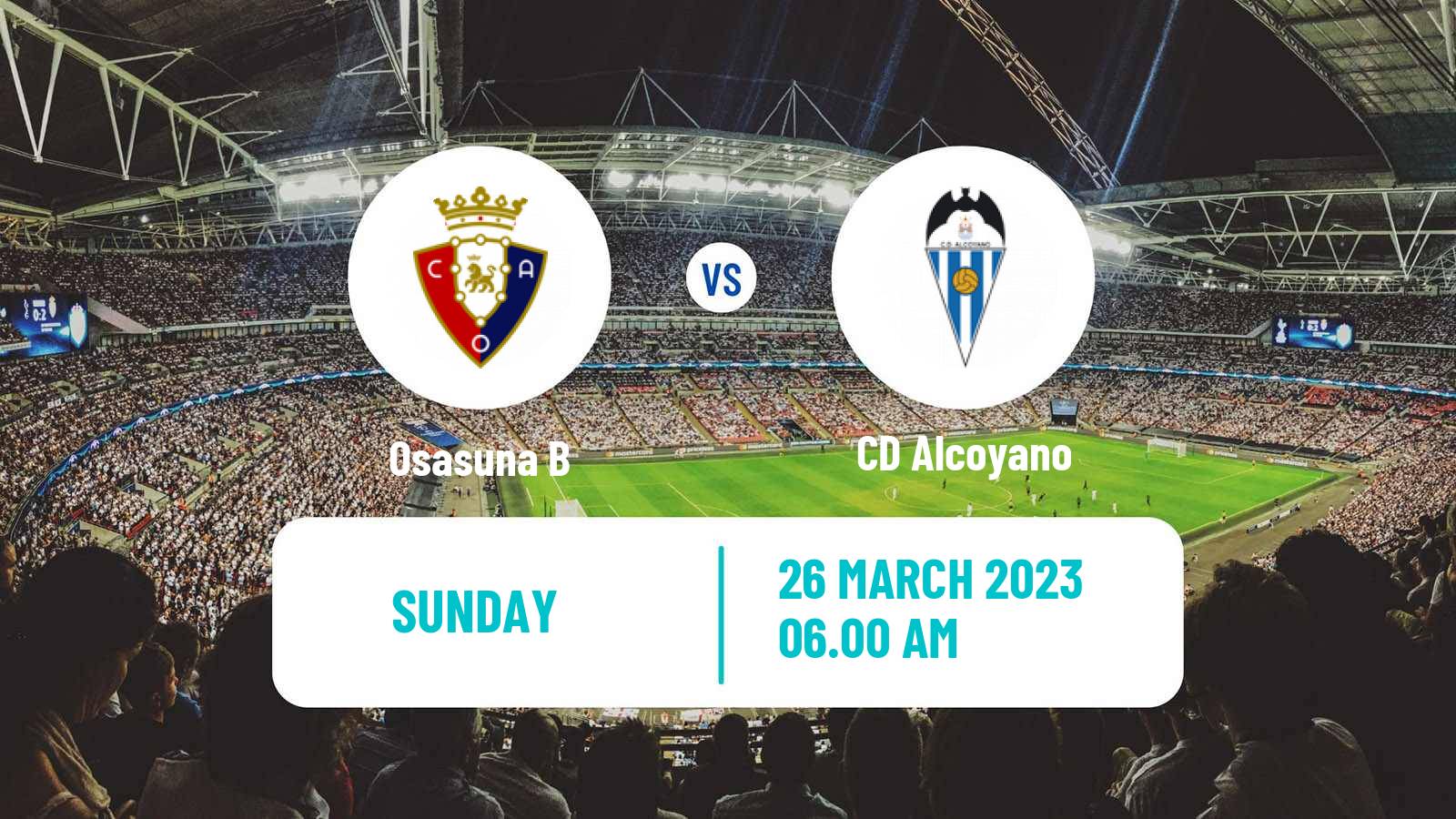 Soccer Spanish Primera RFEF Group 2 Osasuna B - Alcoyano