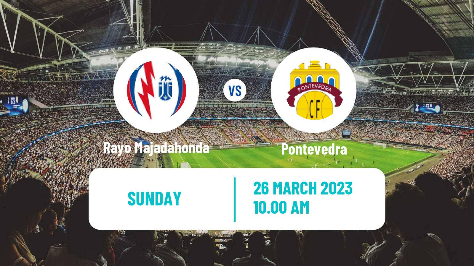Soccer Spanish Primera RFEF Group 1 Rayo Majadahonda - Pontevedra
