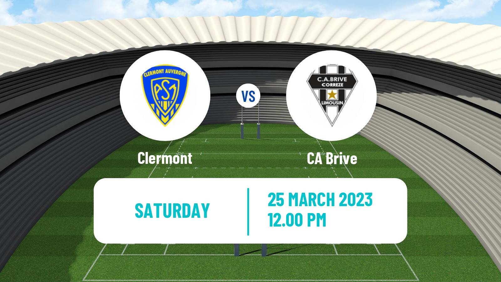 Rugby union French Top 14 Clermont - Brive