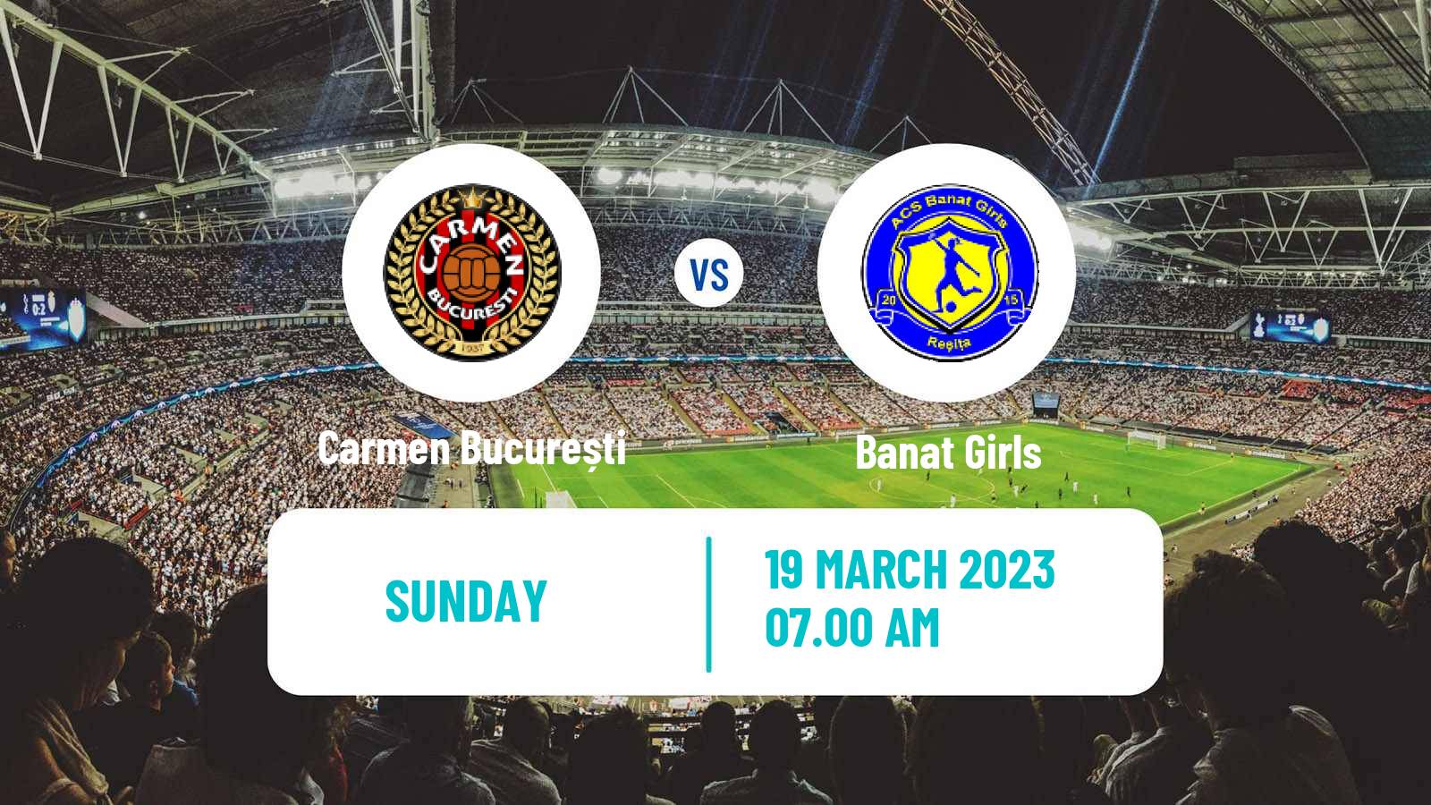 Soccer Romanian Liga 1 Women Carmen București - Banat Girls