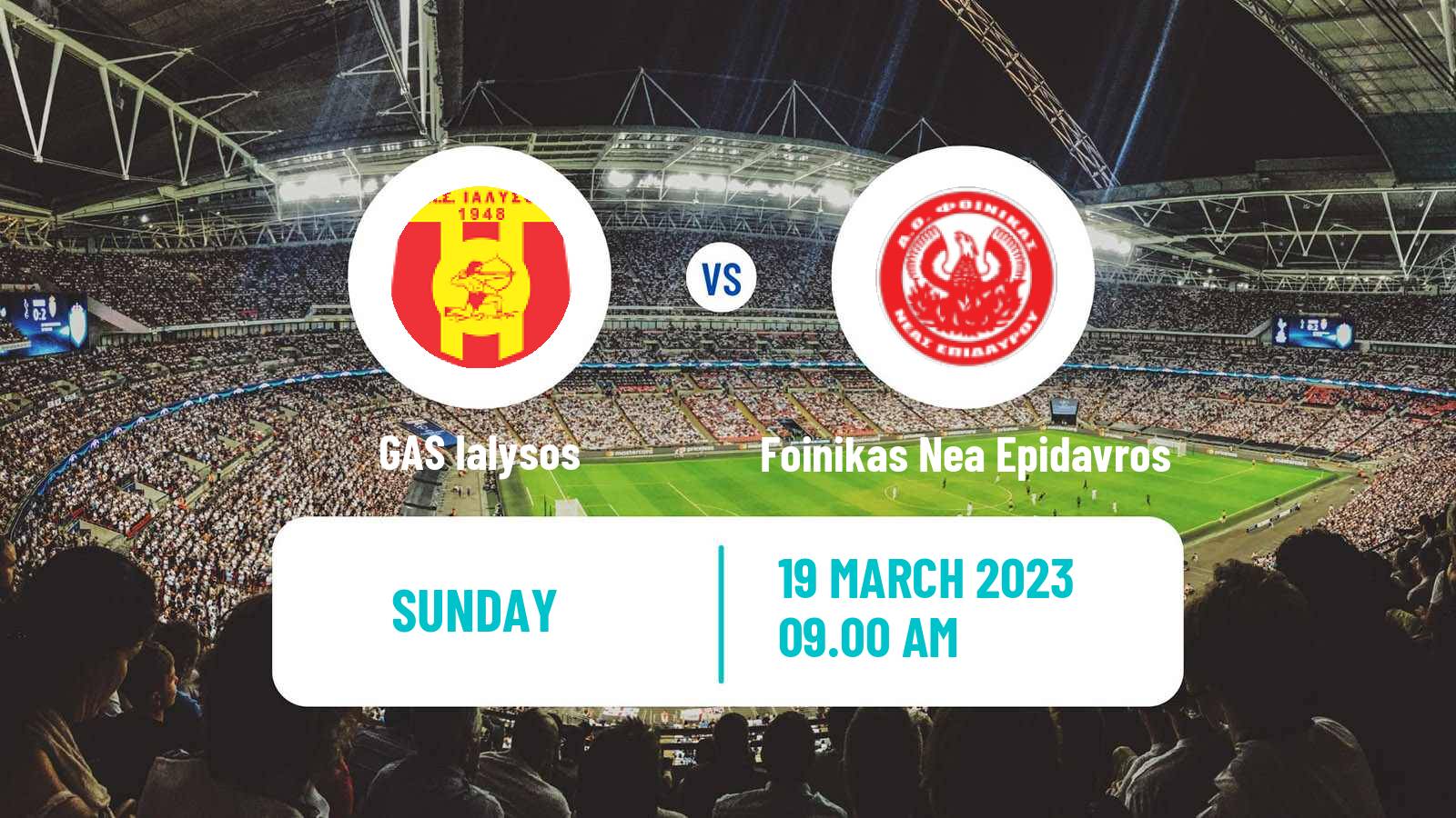 Soccer Greek Gamma Ethniki - Group 4 GAS Ialysos - Foinikas Nea Epidavros