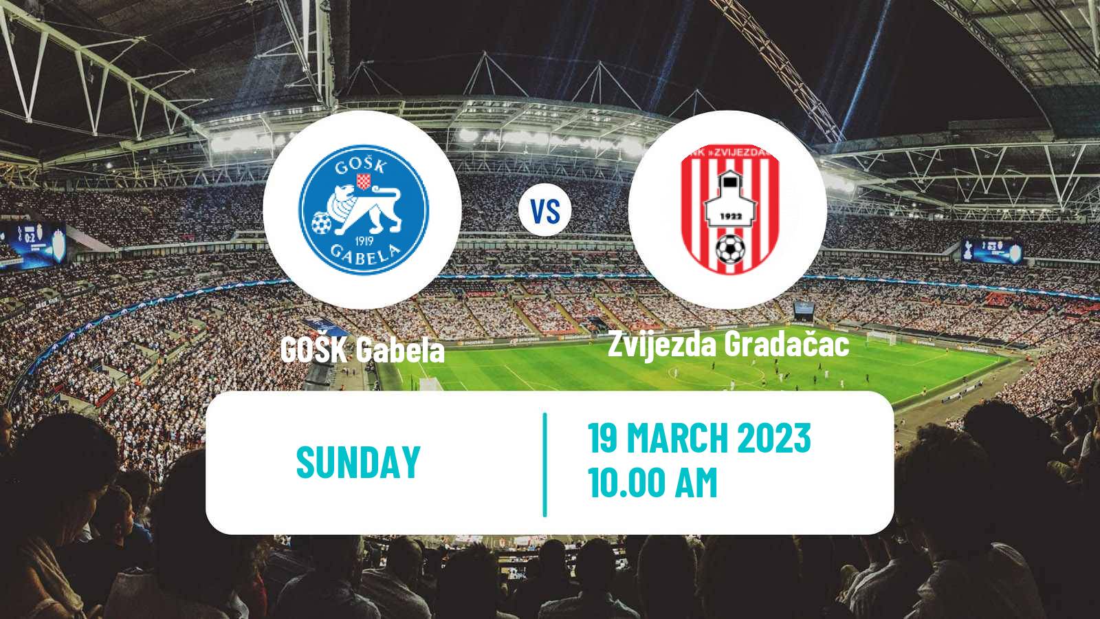 Soccer Bosnian Prva Liga FBiH GOŠK Gabela - Zvijezda Gradačac