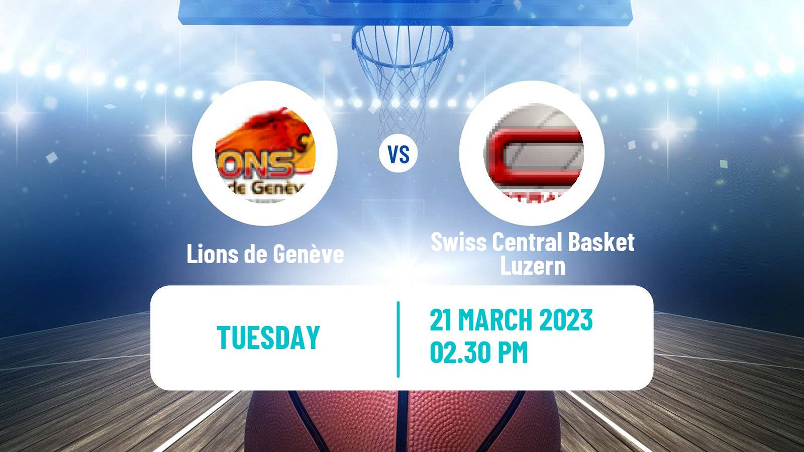 Basketball Swiss SB League Basketball Lions de Genève - Swiss Central Basket Luzern