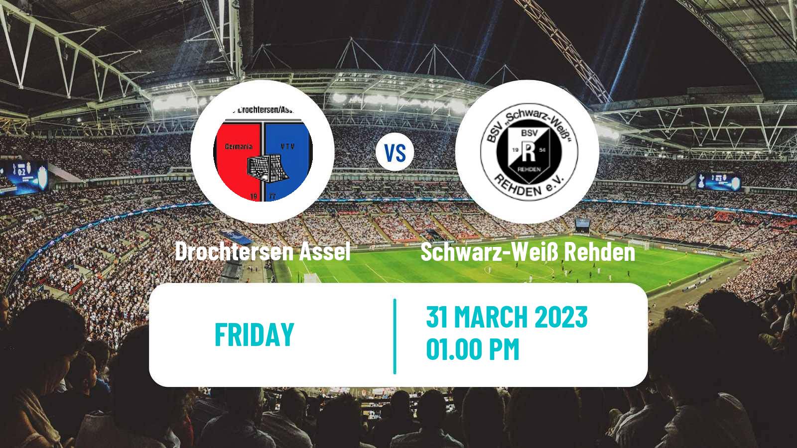 Soccer German Regionalliga North Drochtersen Assel - Schwarz-Weiß Rehden