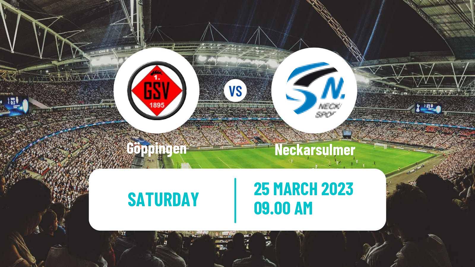 Soccer German Oberliga Baden-Württemberg Göppingen - Neckarsulmer