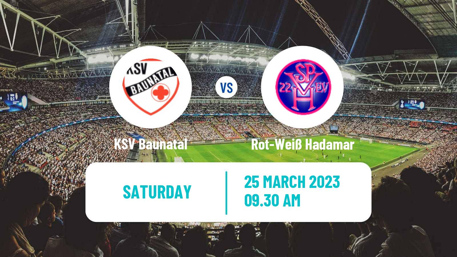Soccer German Oberliga Hessen Baunatal - Rot-Weiß Hadamar