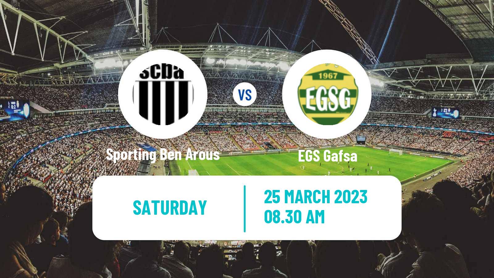 Soccer Tunisian Ligue 2 Sporting Ben Arous - EGS Gafsa