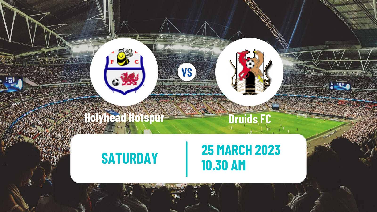 Soccer Welsh Cymru North Holyhead Hotspur - Druids