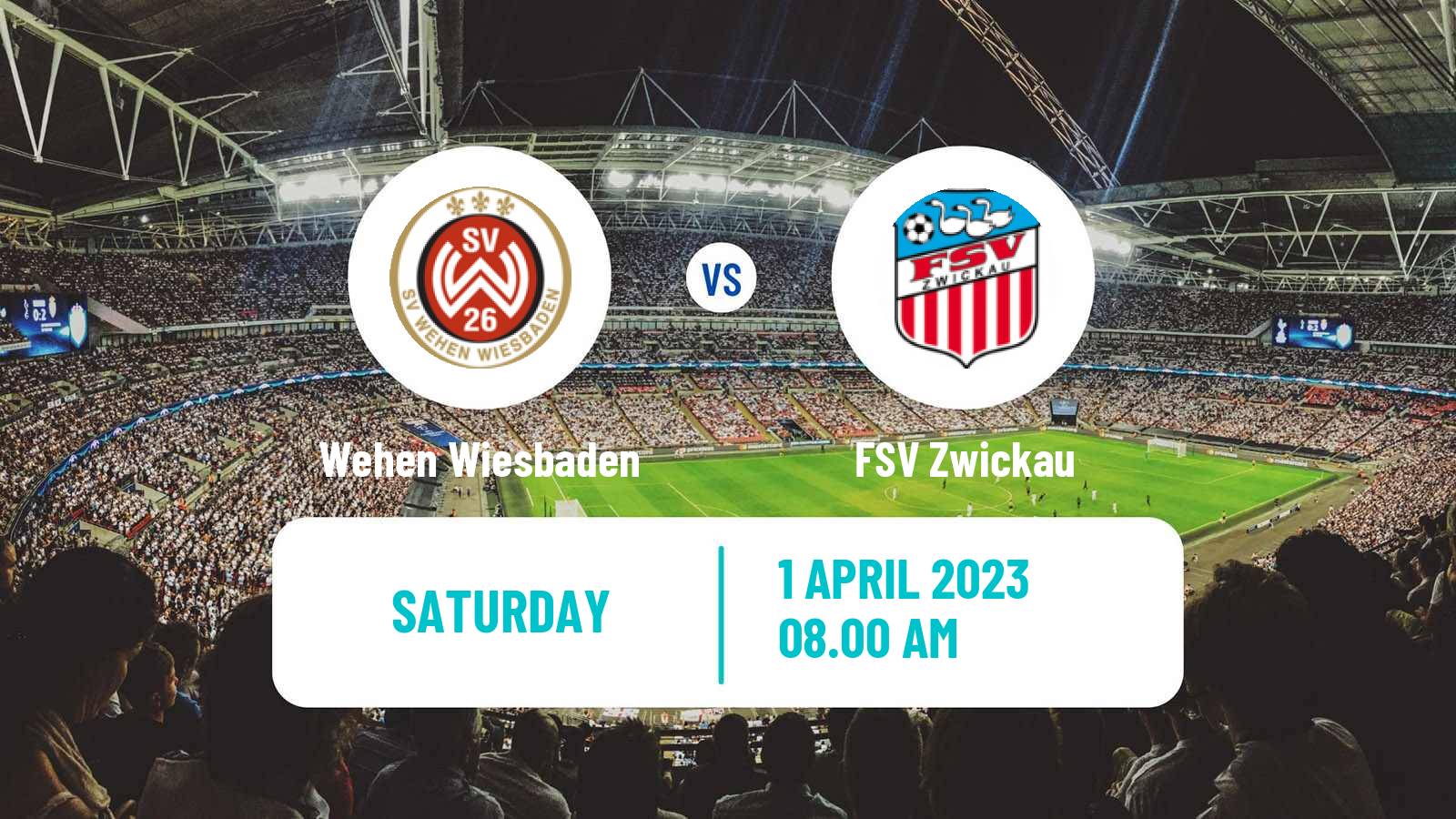 Soccer German 3 Bundesliga Wehen Wiesbaden - Zwickau