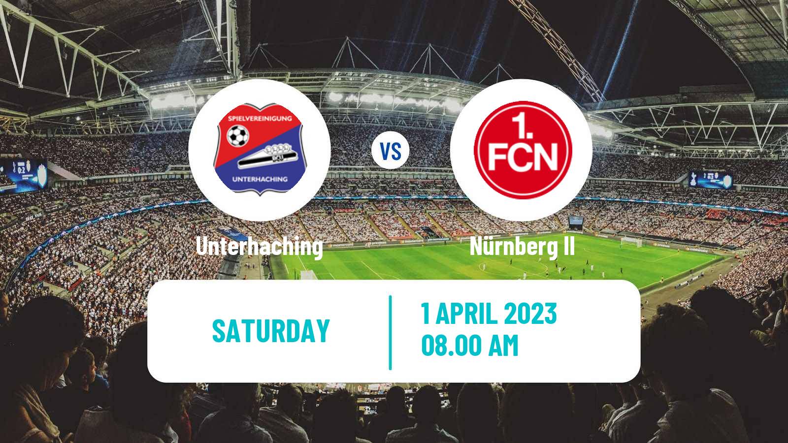 Soccer German Regionalliga Bayern Unterhaching - Nürnberg II