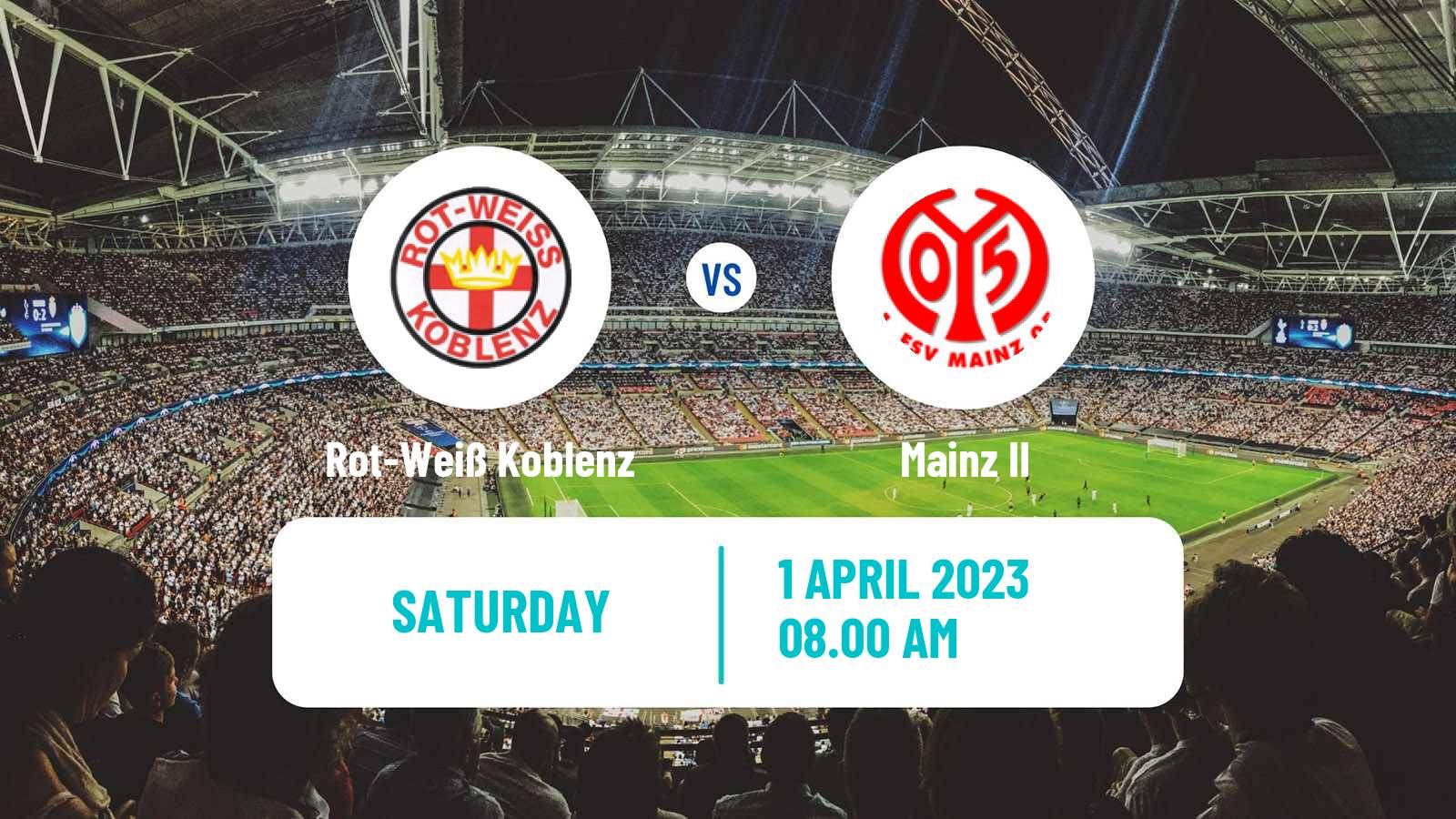 Soccer German Regionalliga Sudwest Rot-Weiß Koblenz - Mainz II