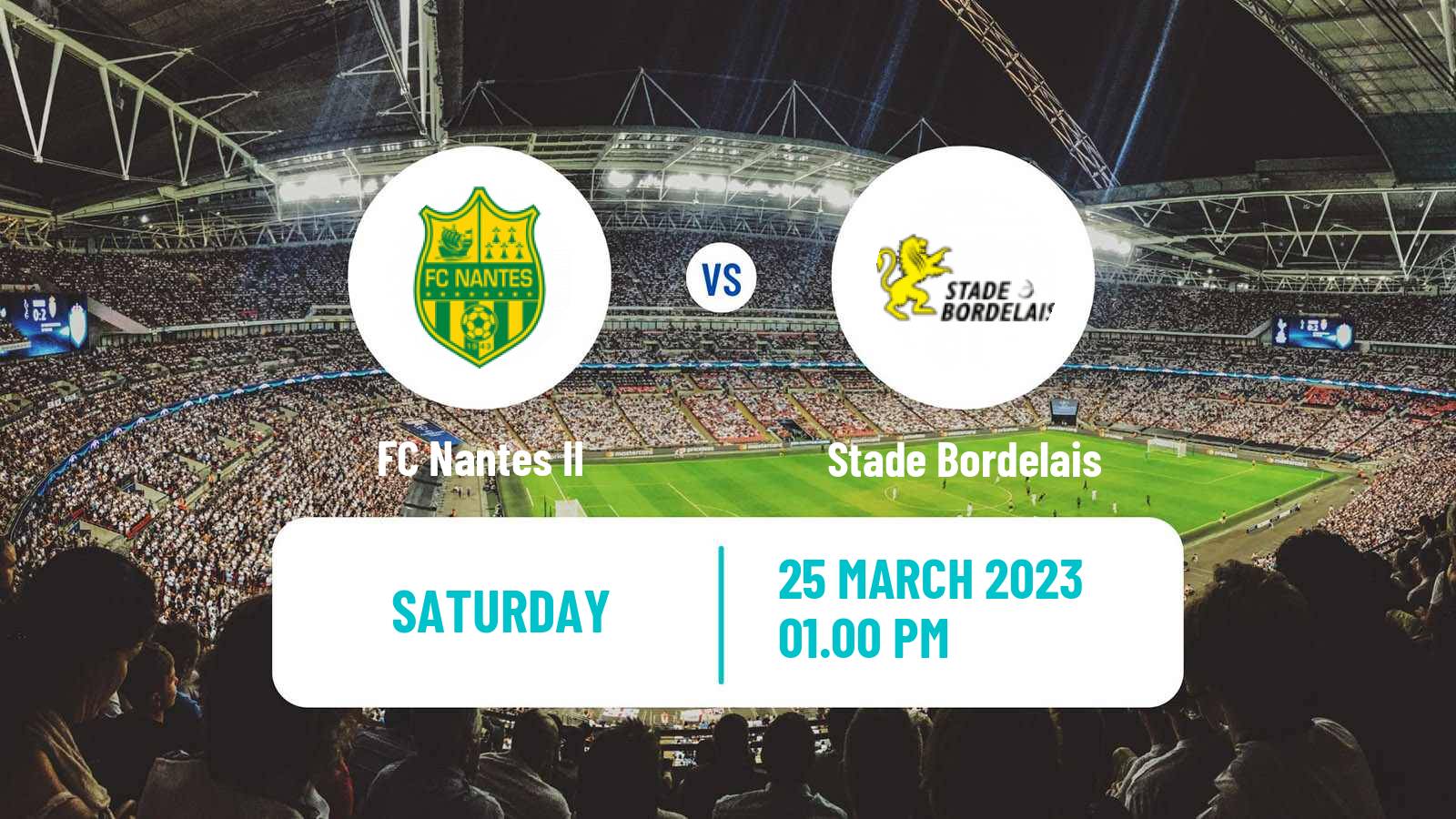 Soccer French National 2 - Group D Nantes II - Stade Bordelais