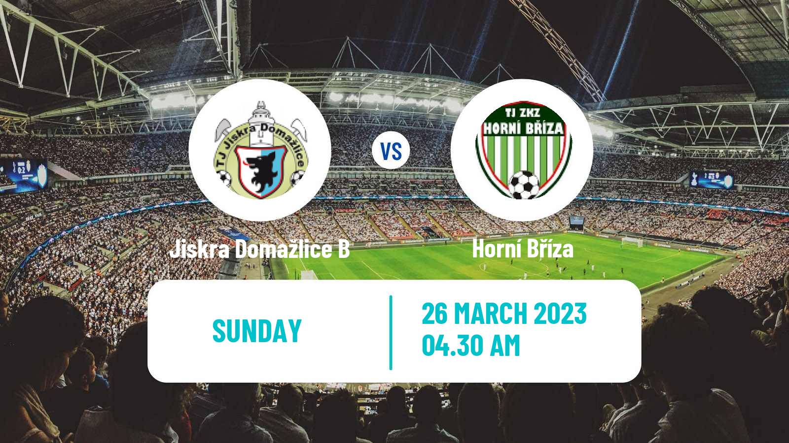 Soccer Czech Division A Jiskra Domažlice B - Horní Bříza