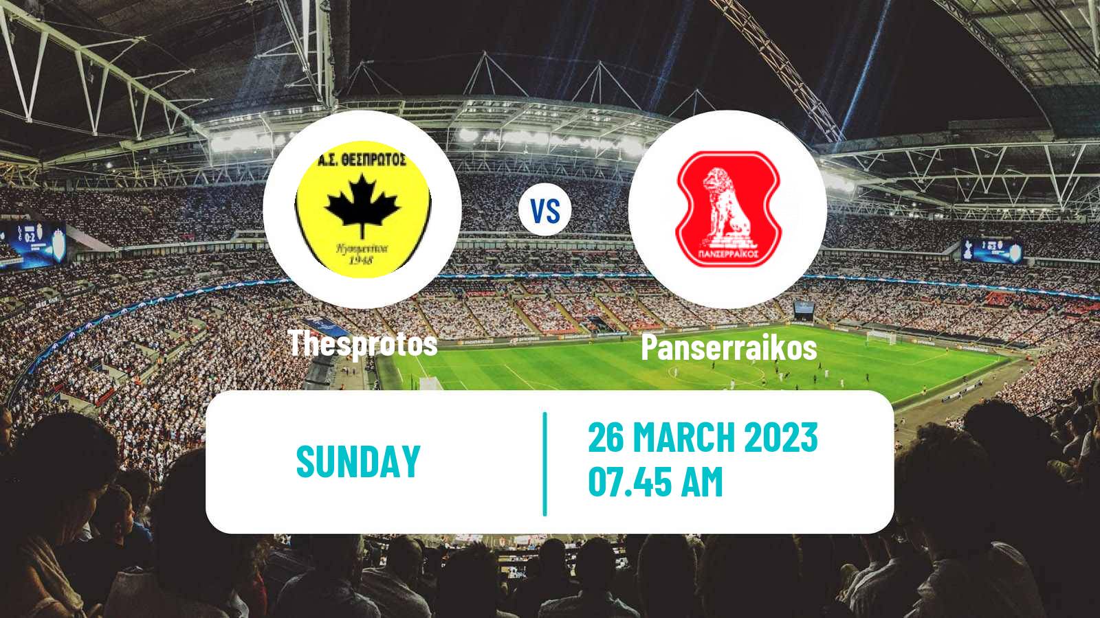 Soccer Greek Super League 2 Thesprotos - Panserraikos