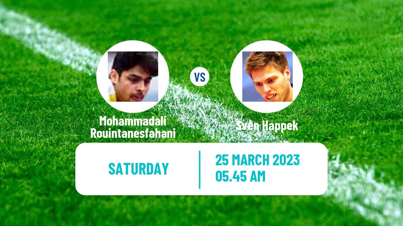 Table tennis Table Tennis Mohammadali Rouintanesfahani - Sven Happek