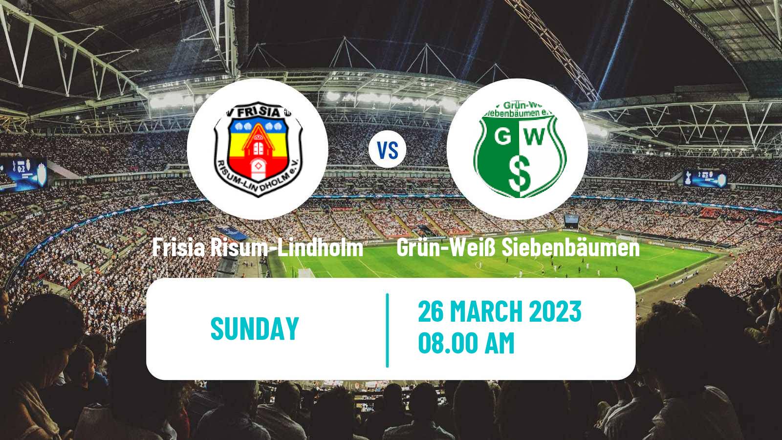 Soccer German Oberliga Schleswig-Holstein Frisia Risum-Lindholm - Grün-Weiß Siebenbäumen
