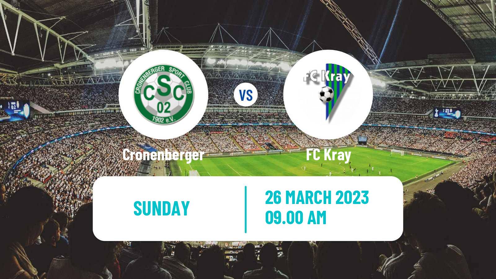 Soccer German Oberliga Niederrhein Cronenberger - Kray