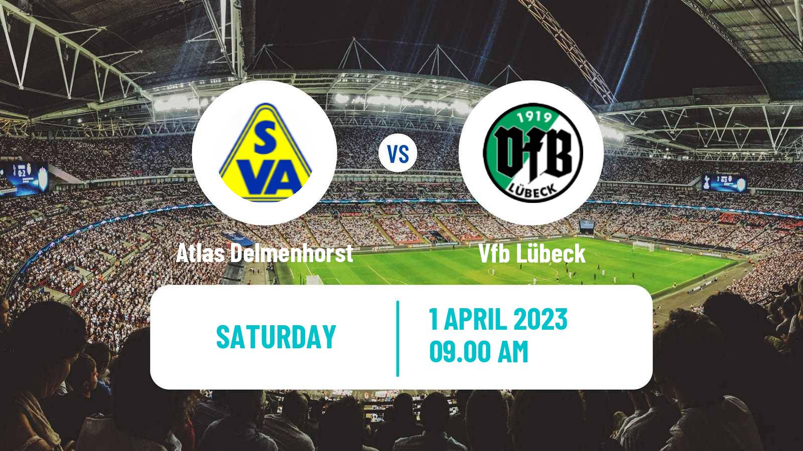 Soccer German Regionalliga North Atlas Delmenhorst - Lübeck