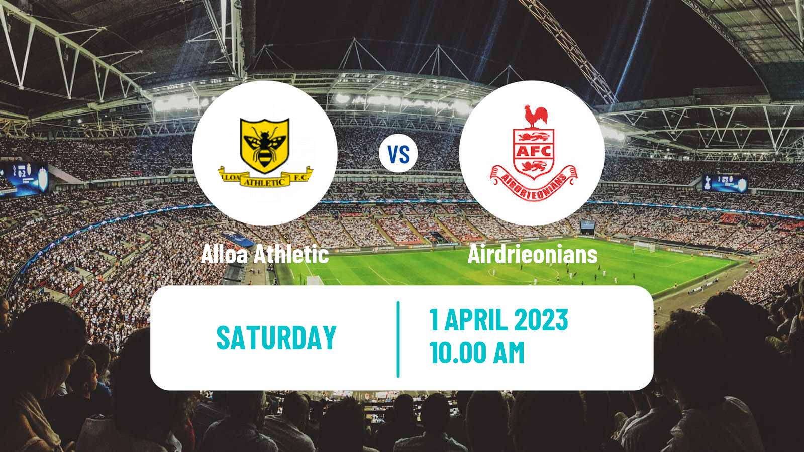 Soccer Scottish League One Alloa Athletic - Airdrieonians