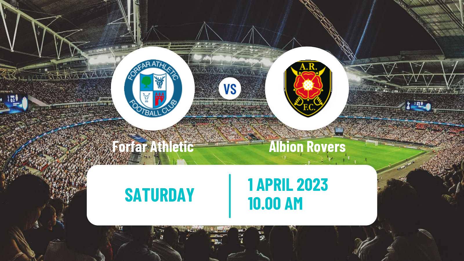 Soccer Scottish League Two Forfar Athletic - Albion Rovers