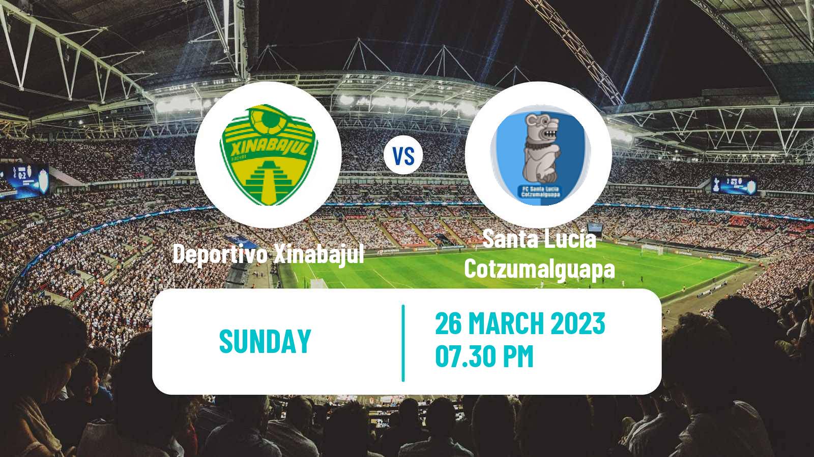 Soccer Guatemala Liga Nacional Deportivo Xinabajul - Santa Lucía Cotzumalguapa