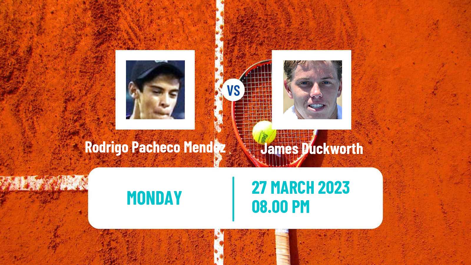 Tennis ATP Challenger Rodrigo Pacheco Mendez - James Duckworth