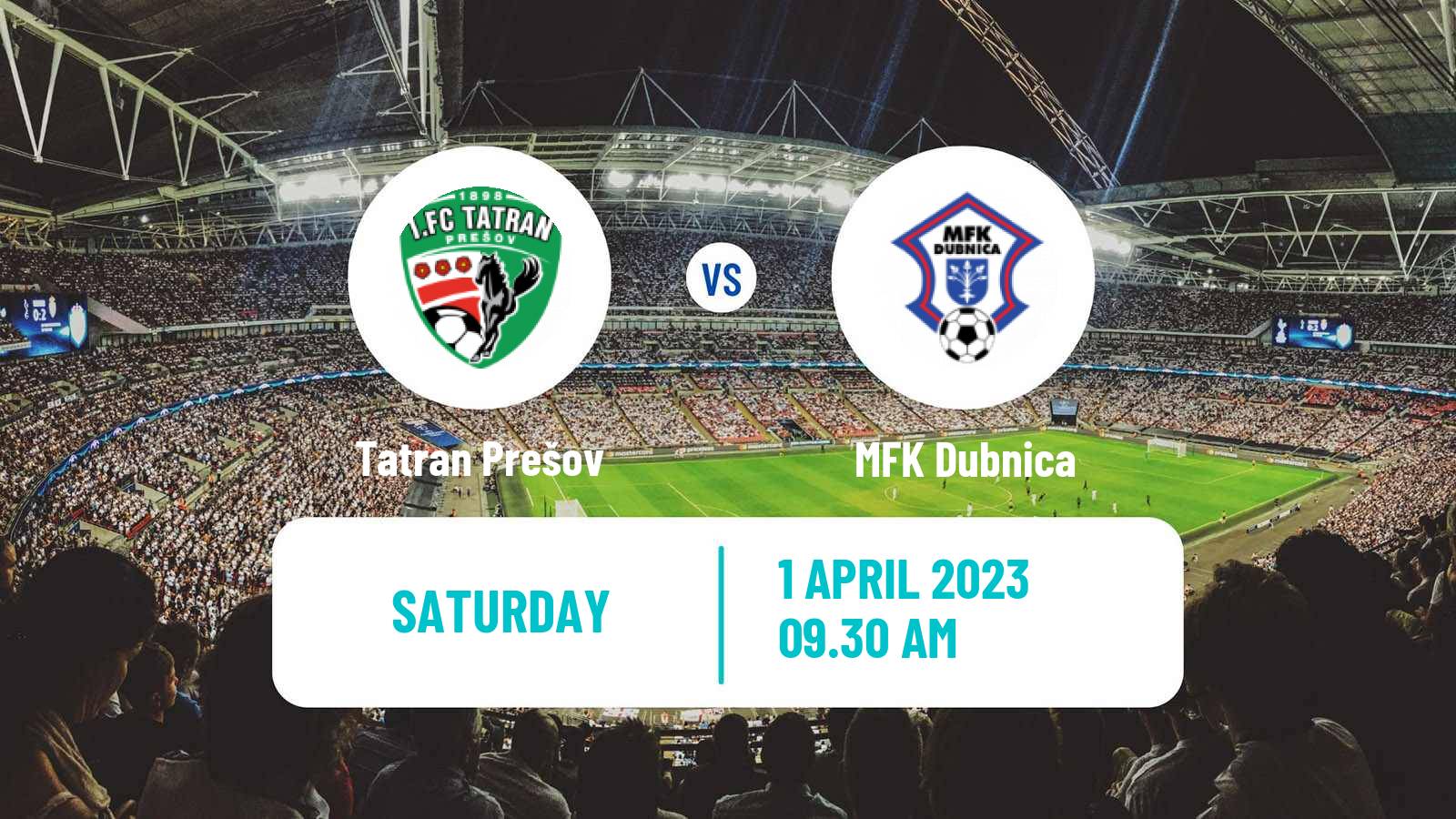 Soccer Slovak 2 Liga Tatran Prešov - Dubnica