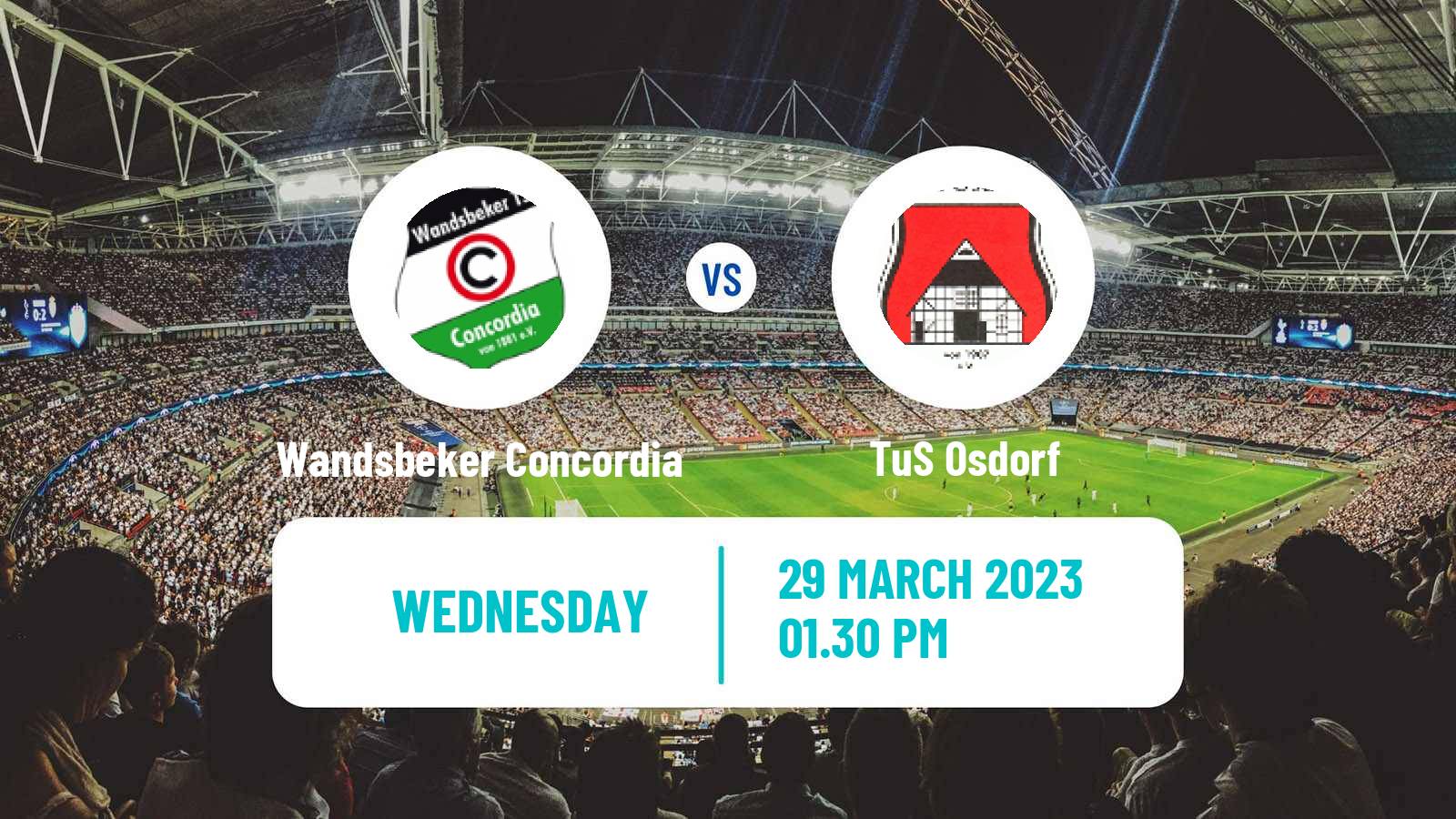 Football German Oberliga Hamburg Wandsbeker Concordia - Osdorf