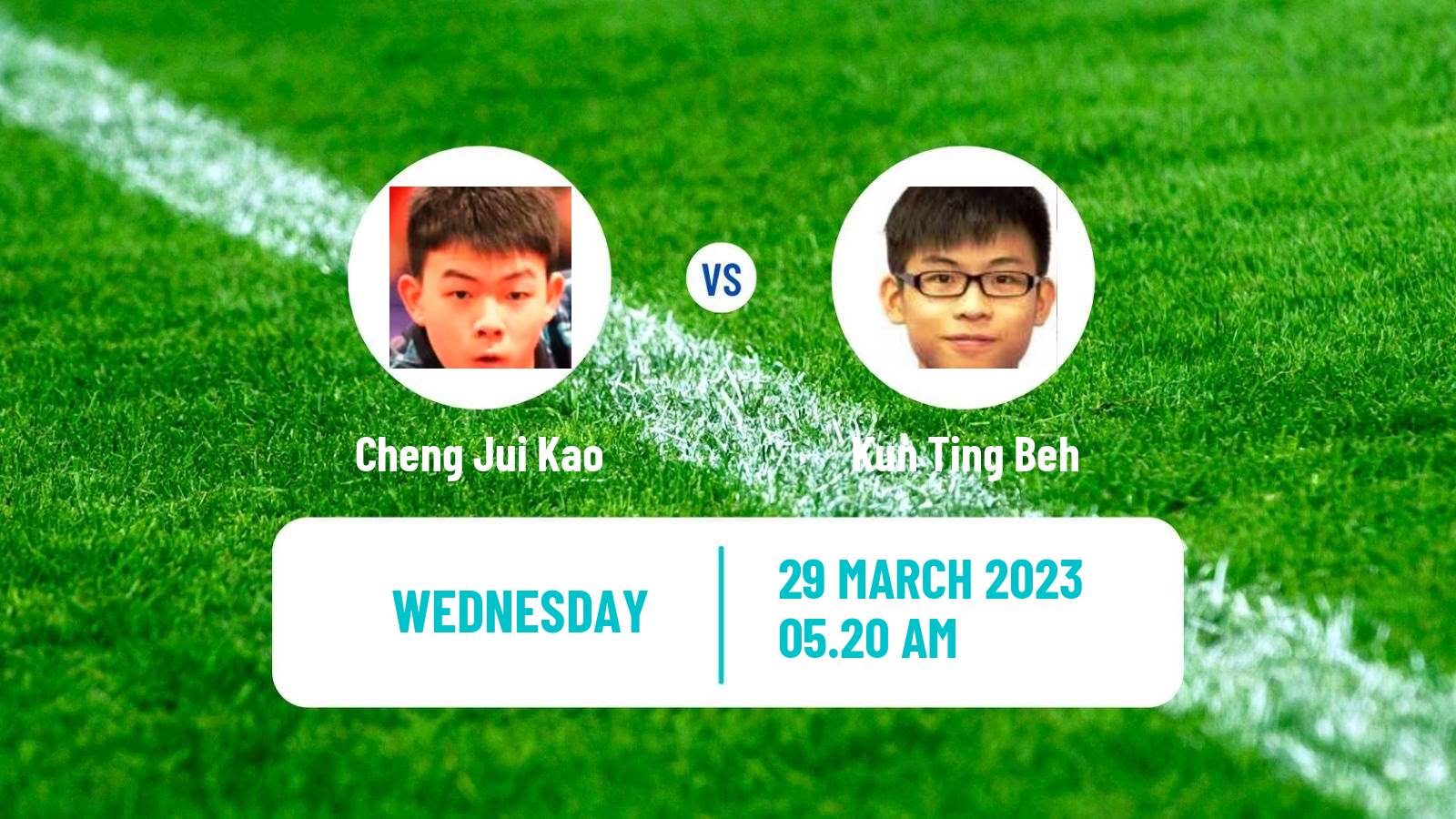 Table tennis Table Tennis Cheng Jui Kao - Kun Ting Beh