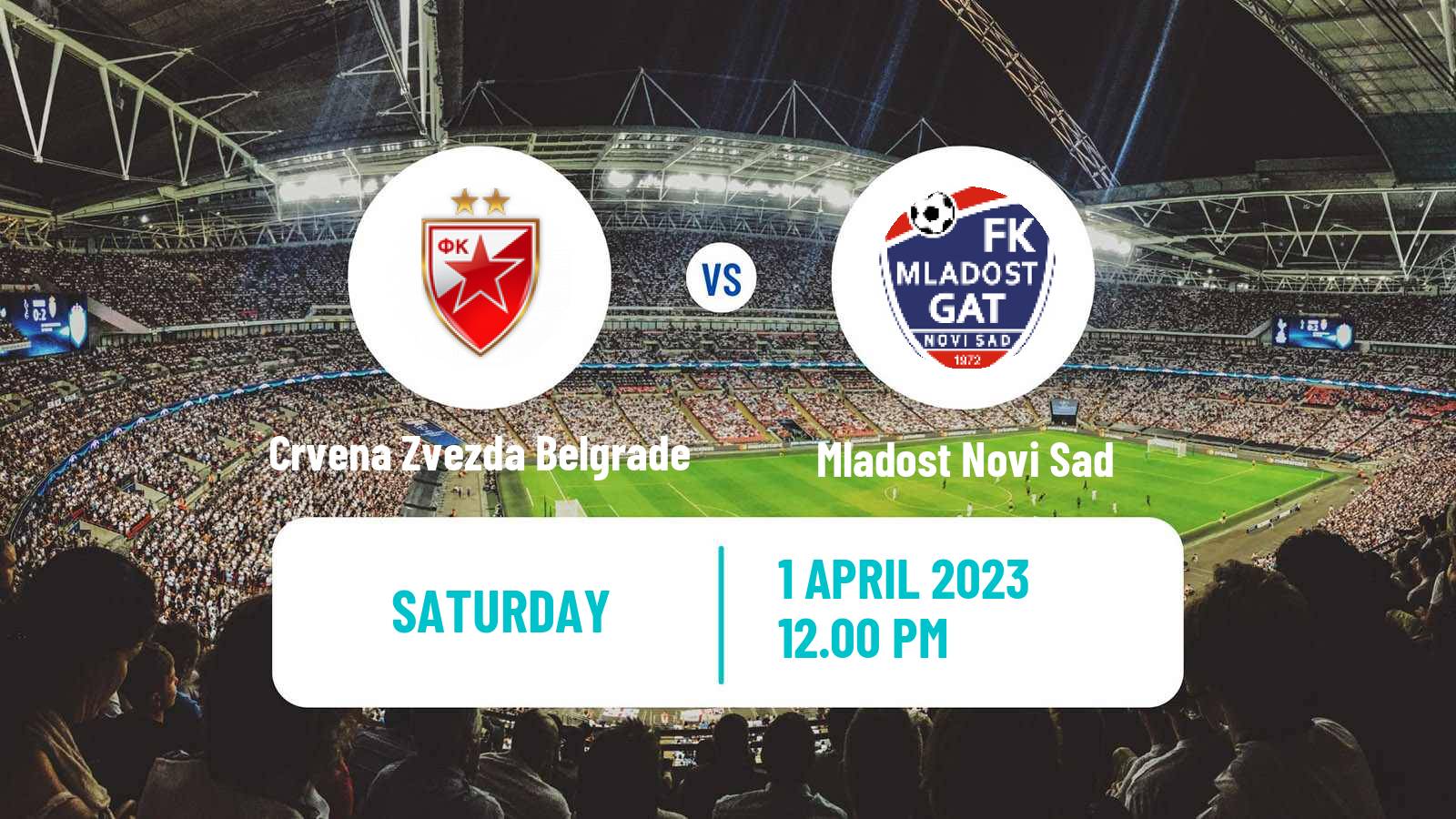 Football Serbian Superliga Crvena Zvezda Belgrade - Mladost Novi Sad