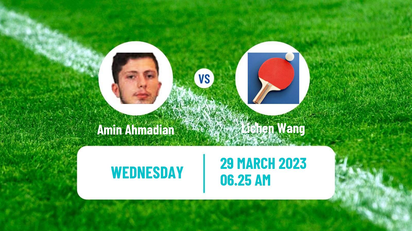 Table tennis Table Tennis Amin Ahmadian - Lichen Wang