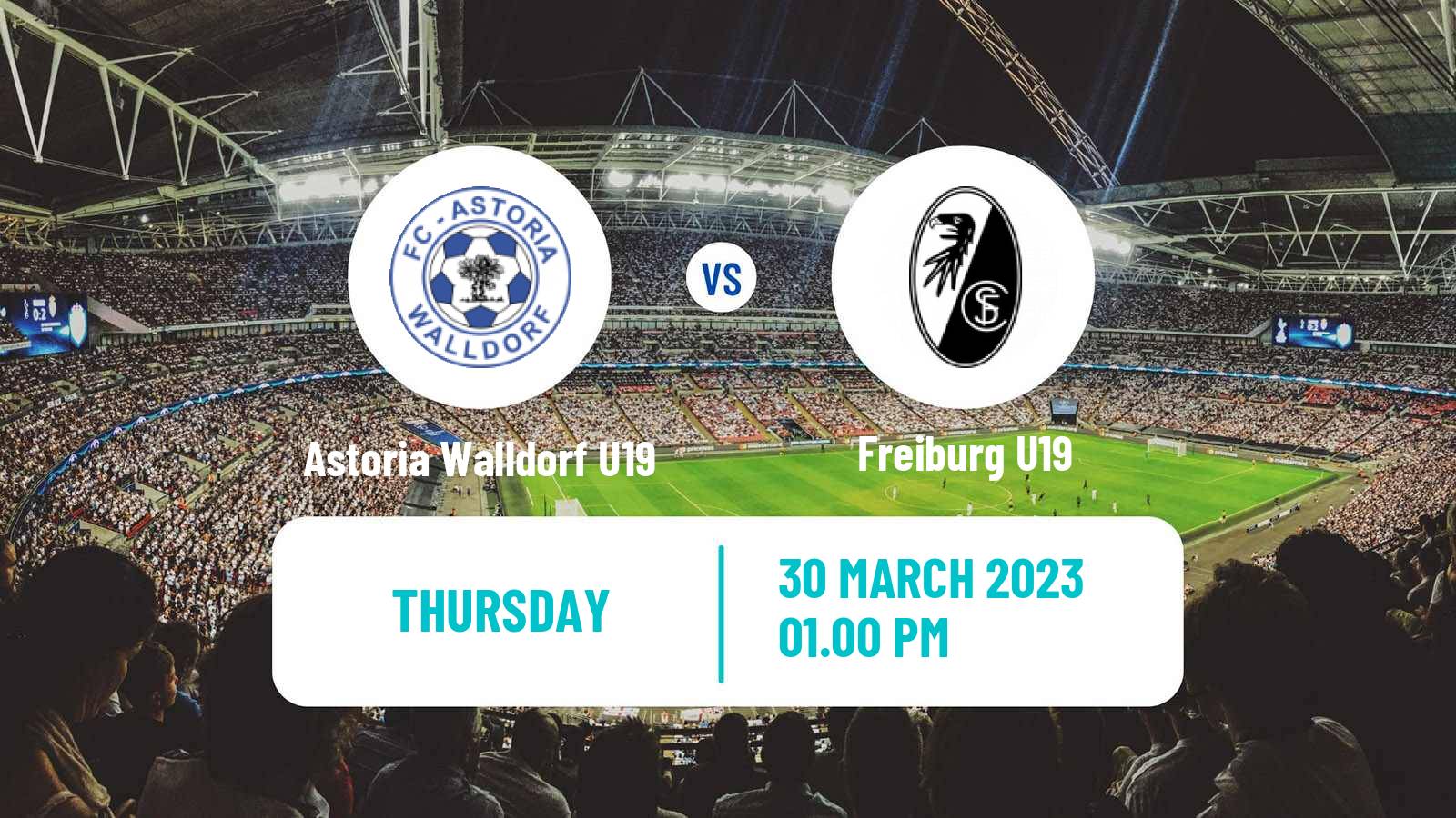 Soccer German Junioren Bundesliga Play Offs Astoria Walldorf U19 - Freiburg U19